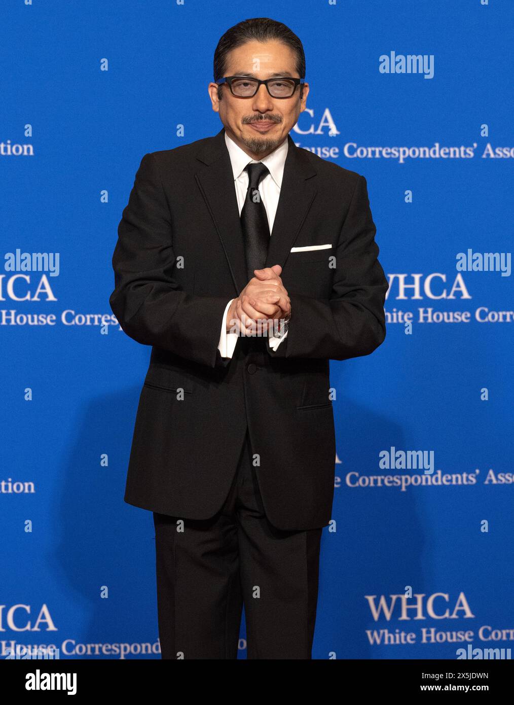 Japanese actor, singer and martial artist Hiroyuki Sanada arrives for