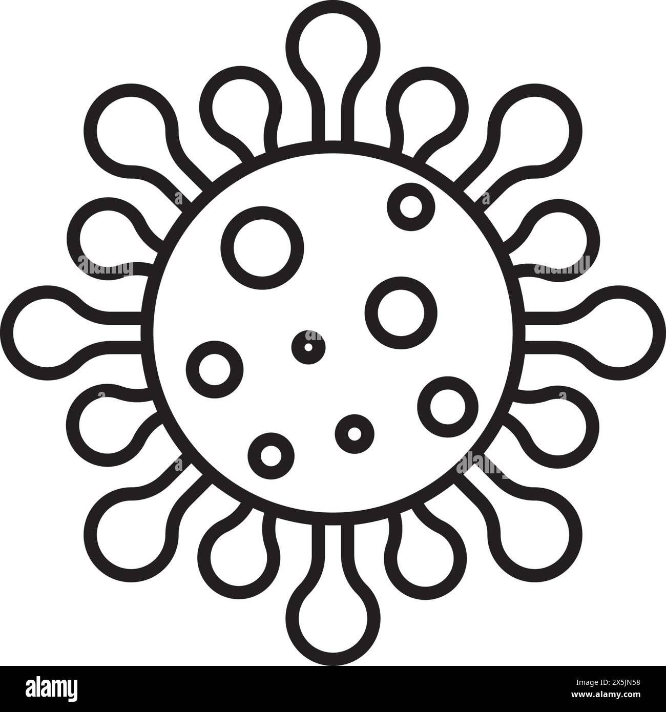 corona virus icon vector illustration logo design Stock Vector