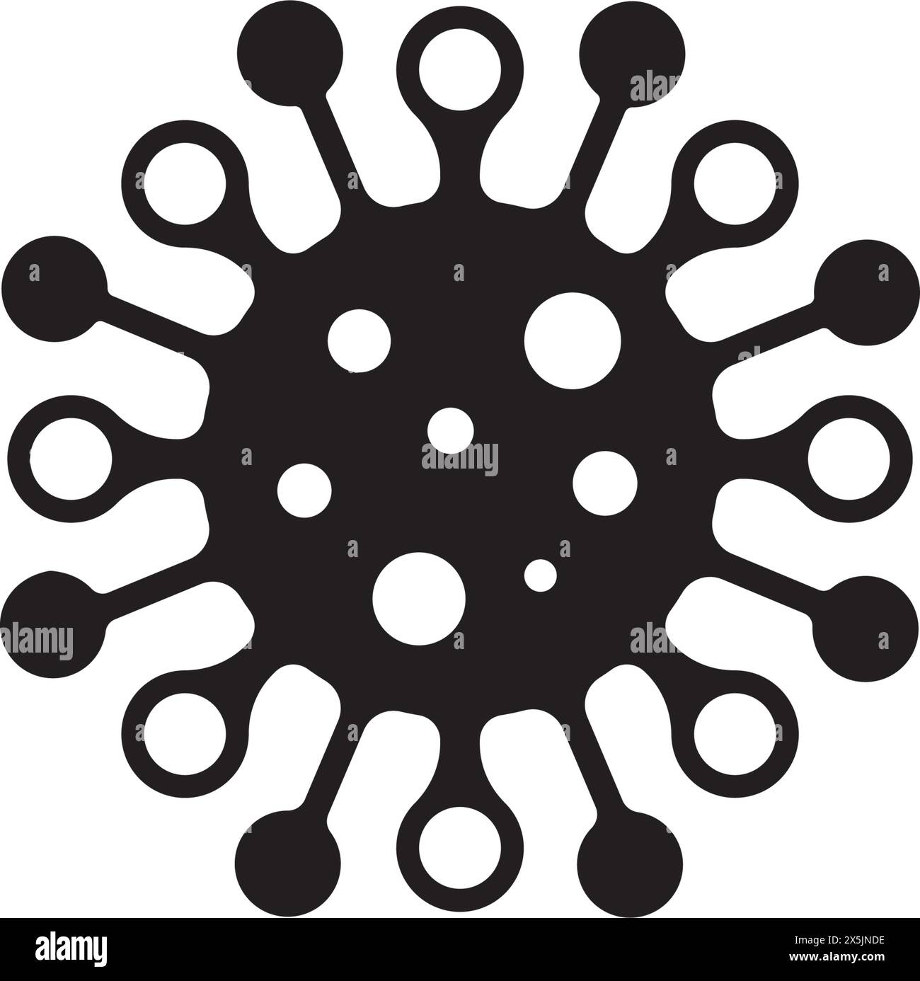 corona virus icon vector illustration logo design Stock Vector