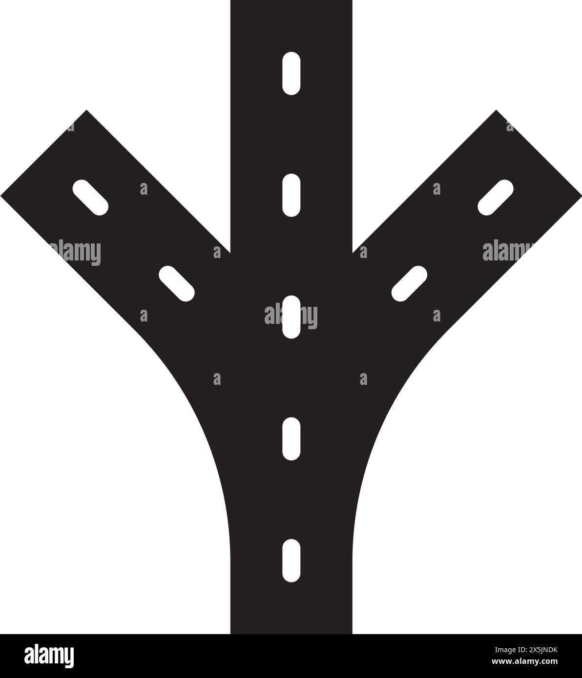 fork in the road icon. vector illustration symbol design Stock Vector