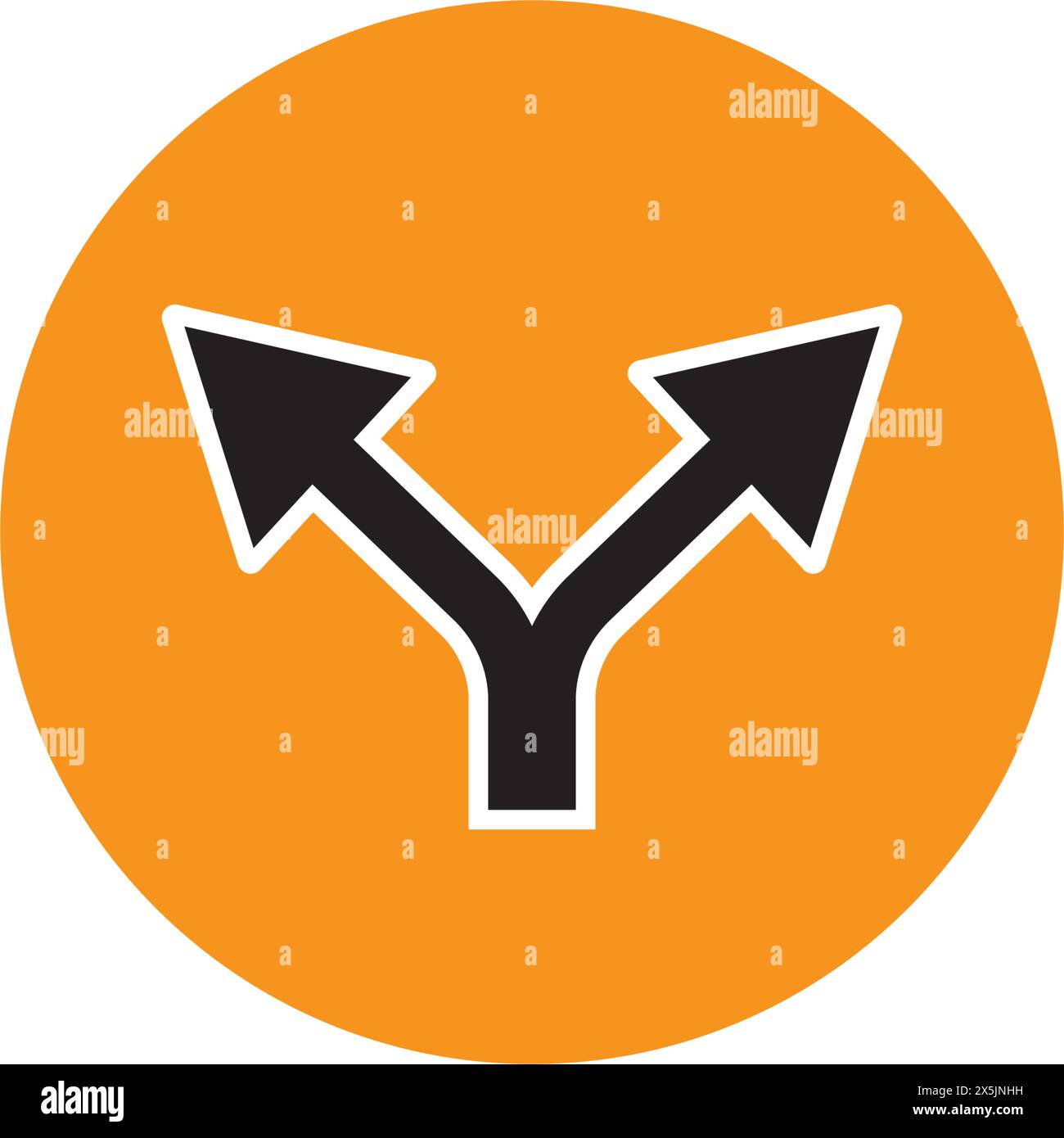 fork in the road icon. vector illustration symbol design Stock Vector