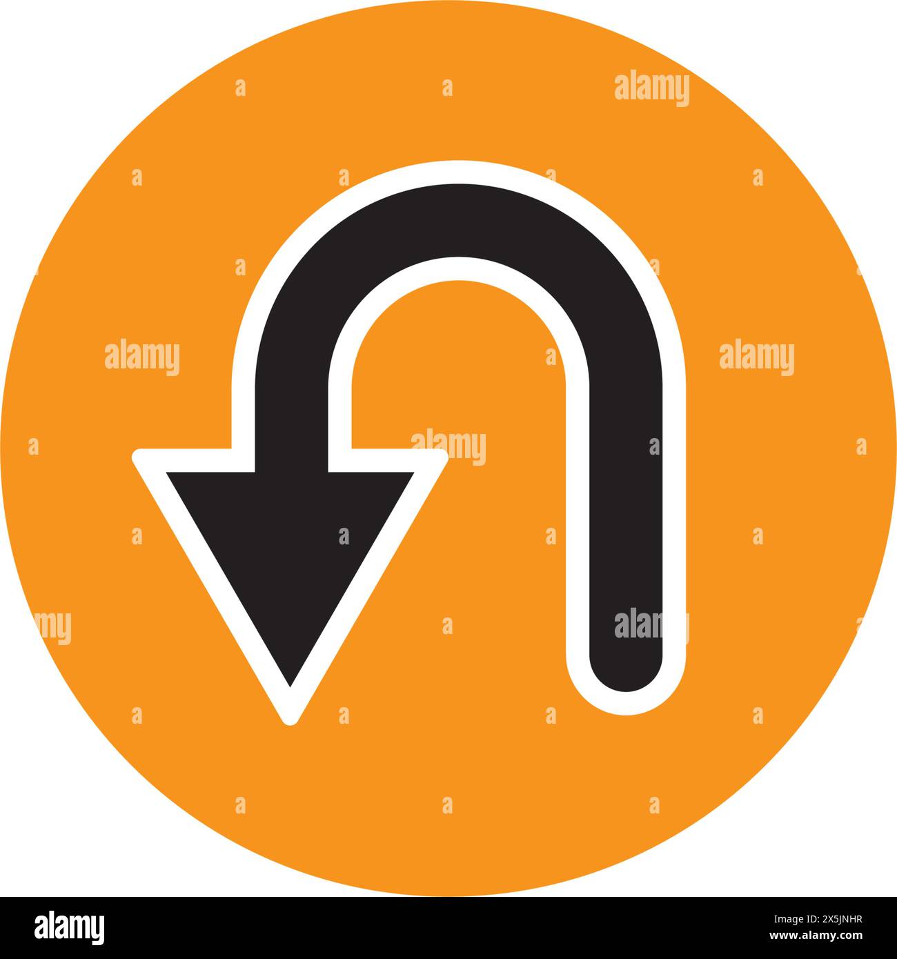 fork in the road icon. vector illustration symbol design Stock Vector