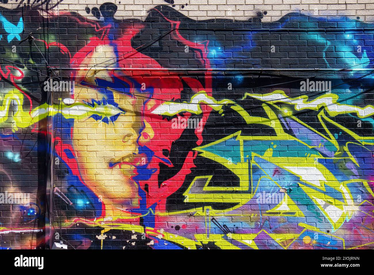 Urban art painting graffiti, Toronto, Canada Stock Photo
