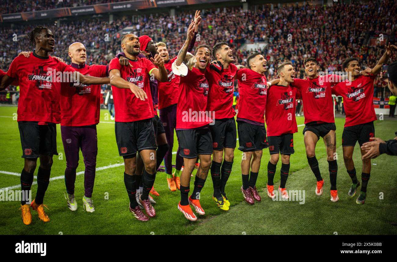  Foto zu Leverkusen, Germany. 9th Mai 2024. Odilon Kossounou (Leverkusen 