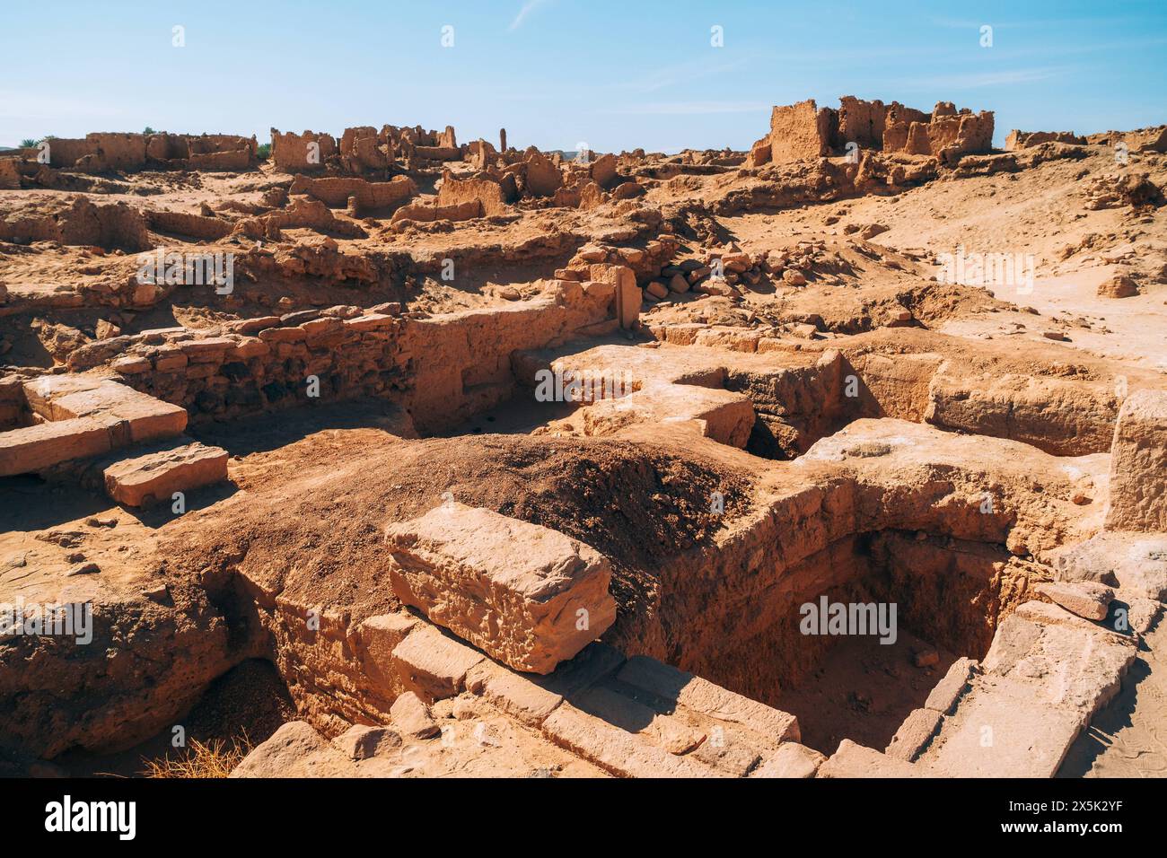 Ruins of the ancient village of Germa, capital of the Garamantes empire, in the Fezzan region, Libya, North Africa, Africa Copyright: LucaxAbbate 1351 Stock Photo