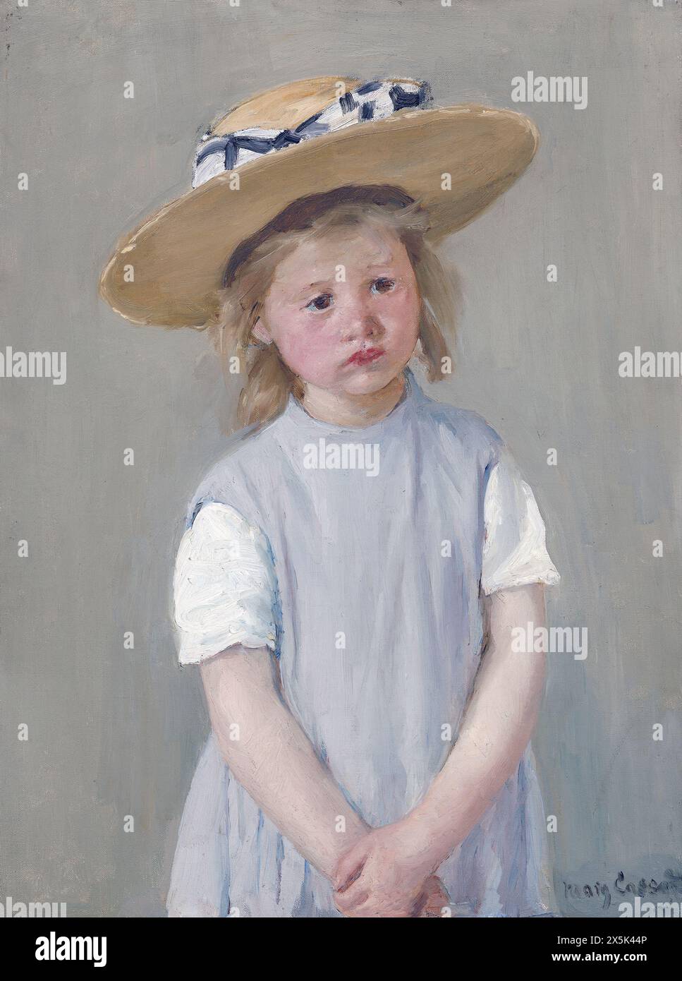 お杉わらべ a child wearing a straw  hat Child in a Straw Hat by Mary Cassatt