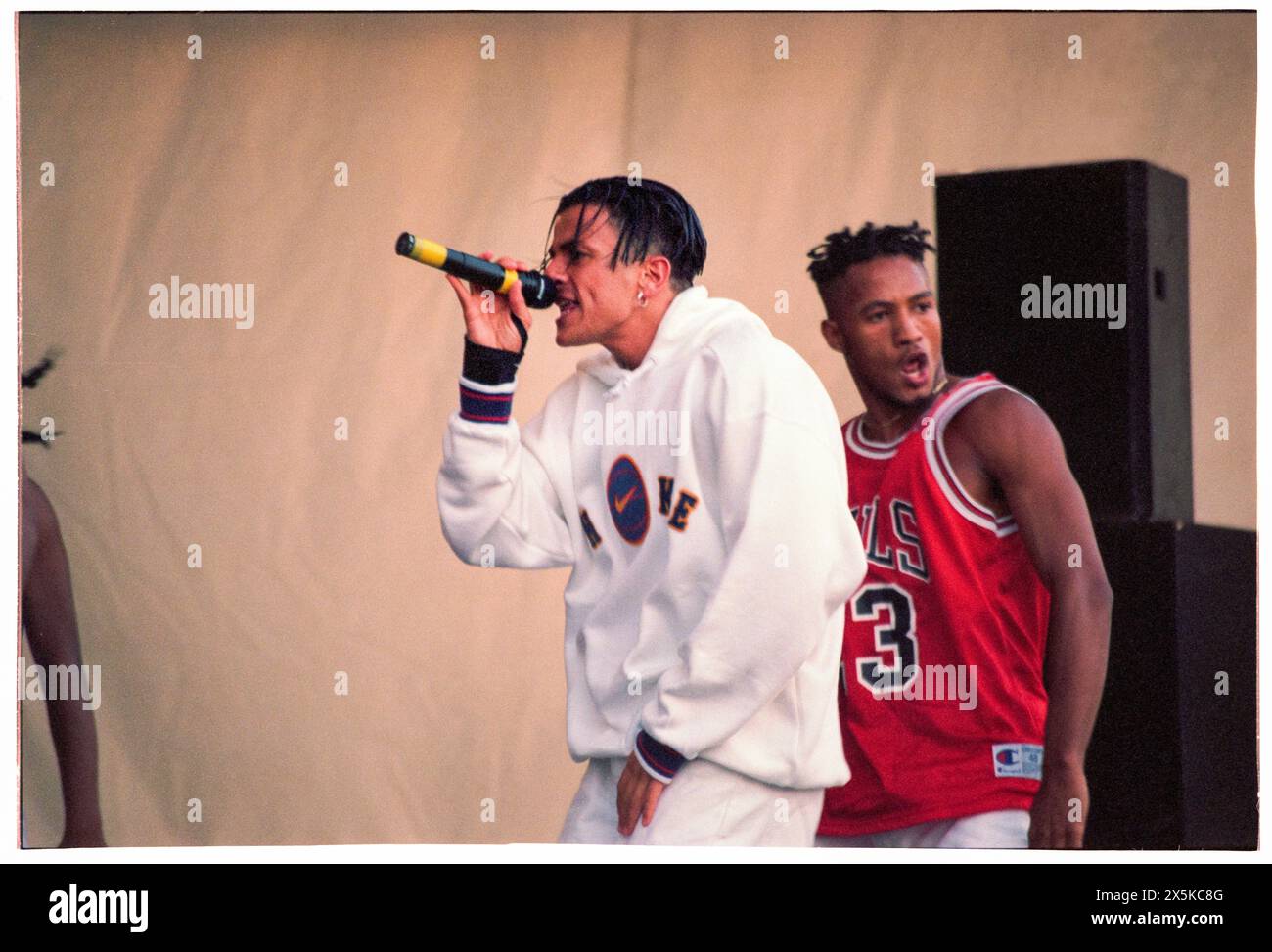 PETER ANDRE, YOUNG, 1996: A young Peter Andre at a Red Dragon FM Pop Concert featuring dozens of pop acts in Barry, Wales, UK on 27 May 1996. Photo: Rob Watkins Photo: Rob Watkins. INFO:  Peter Andre, born on February 27, 1973, in Harrow, London, is a British-Australian singer, songwriter, and television personality. Rising to fame in the '90s, he has enjoyed success in music, reality television, and philanthropy. Stock Photo