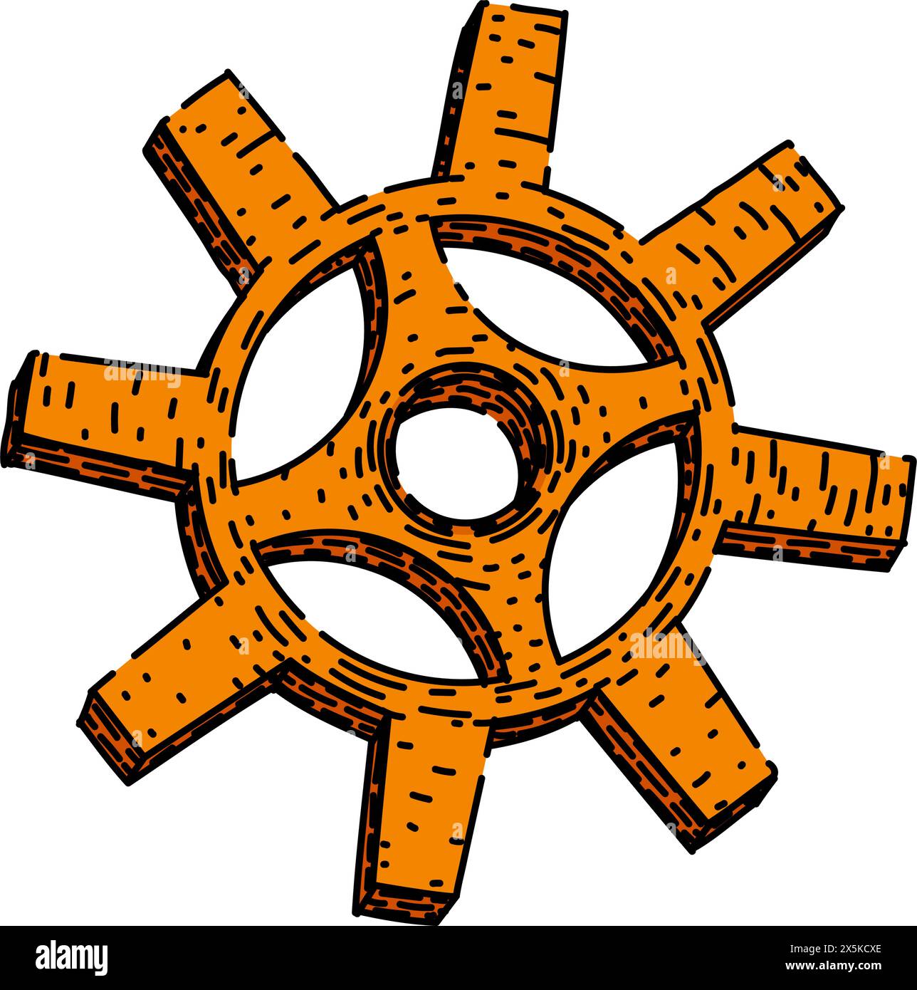 clock gears steampunk sketch hand drawn vector Stock Vector Image & Art ...