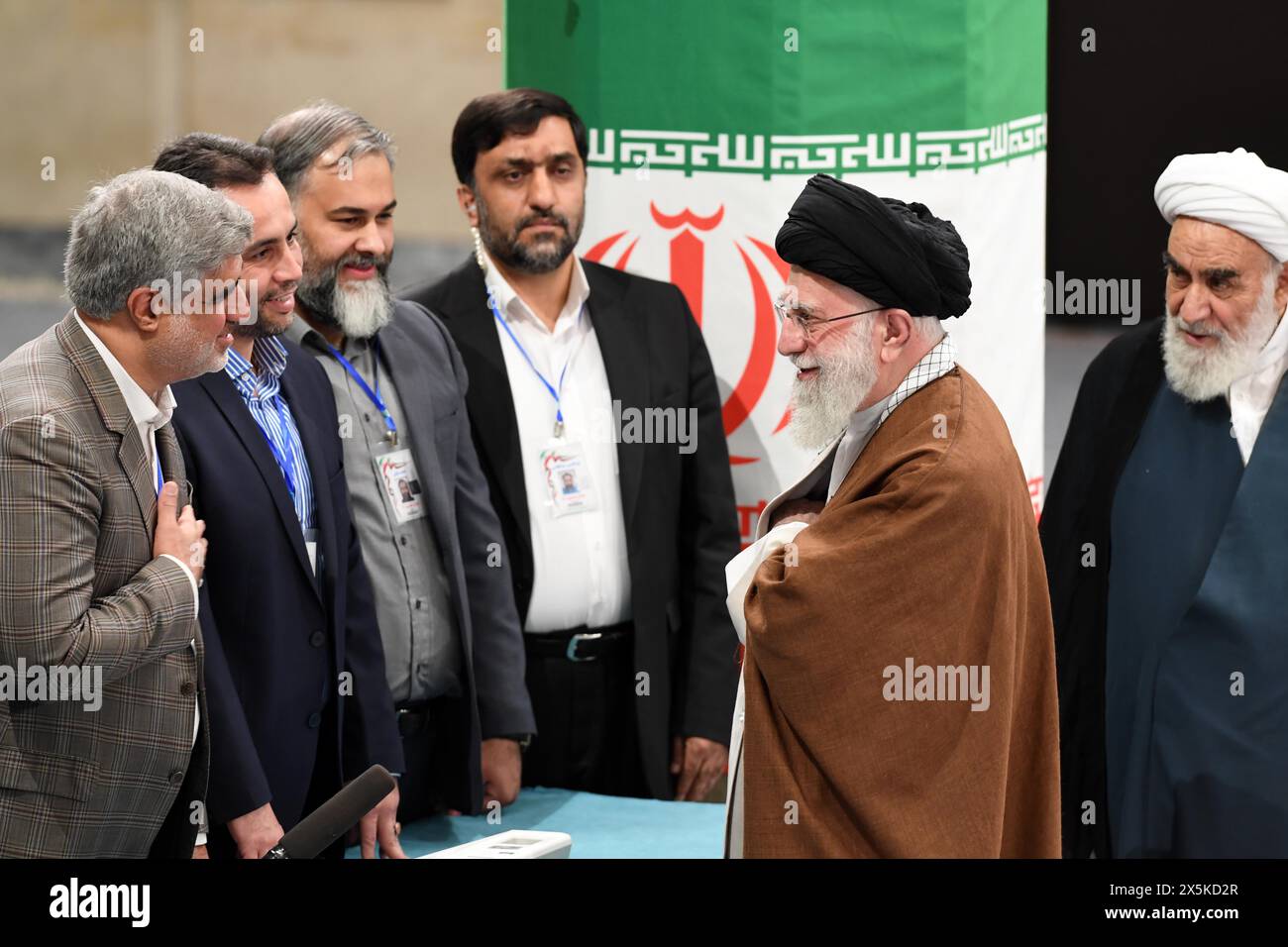 Tehran, Iran. 10th May, 2024. Iran's Supreme Leader Ali Khamenei attends the second round of