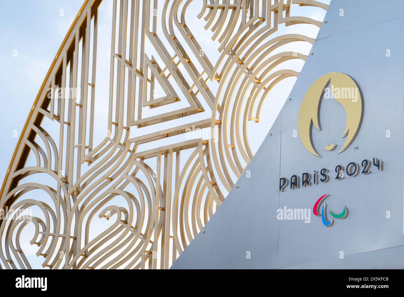 Paris 2024 Olympics Logo Stock Photo