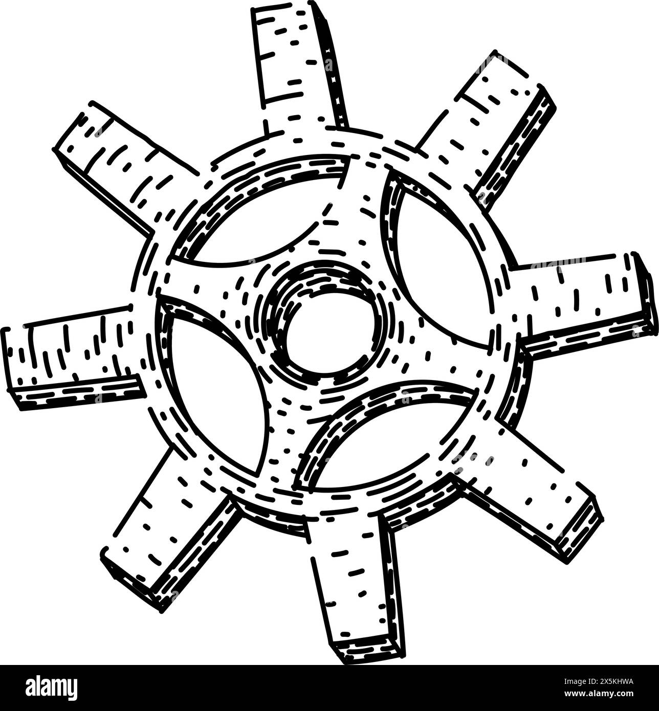 clock gears steampunk sketch hand drawn vector Stock Vector Image & Art ...