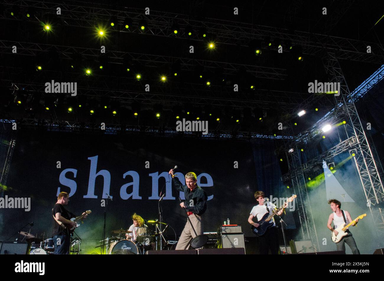 Shame performing at Release Athens Festival in Plateia Nerou / Greece, June 2019 Stock Photo