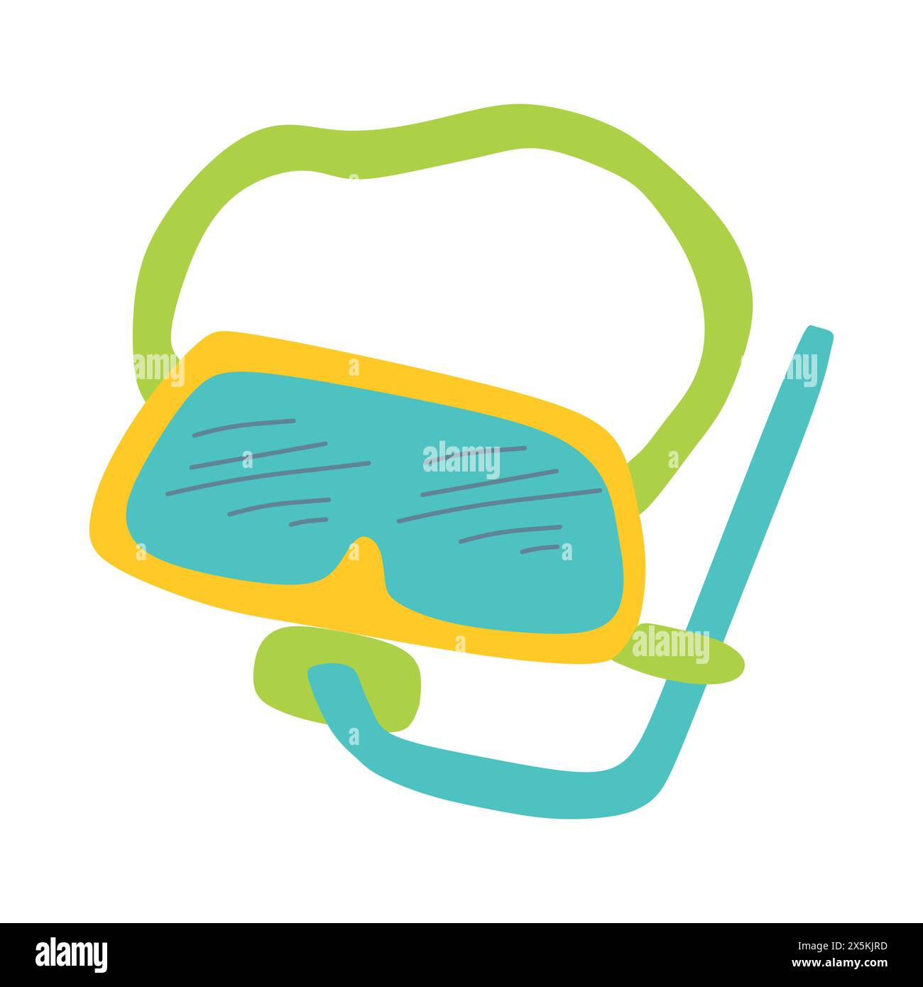 Color Diving mask icon. Flat design style modern Vector illustration ...
