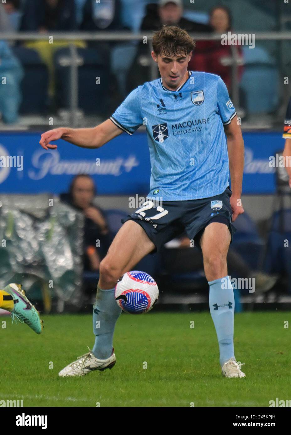 Sydney, Australia. 10th May, 2024. Hayden Matthews of Sydney FC team seen in action during the Isuzu UTE A-League 2023-24 season semi-final Leg 1 match between Sydney FC and Central Coast Mariners FC at Allianz Stadium. Final score; Sydney FC 1:2 Central Coast Mariners. Credit: SOPA Images Limited/Alamy Live News Stock Photo