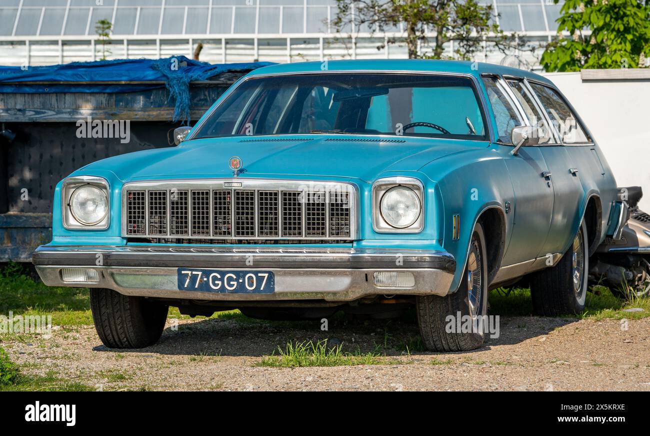 Vierpolders, The Netherlands, 09.05.2024, Classic car Chevrolet Chevelle Malibu Estate from 1975 Stock Photo