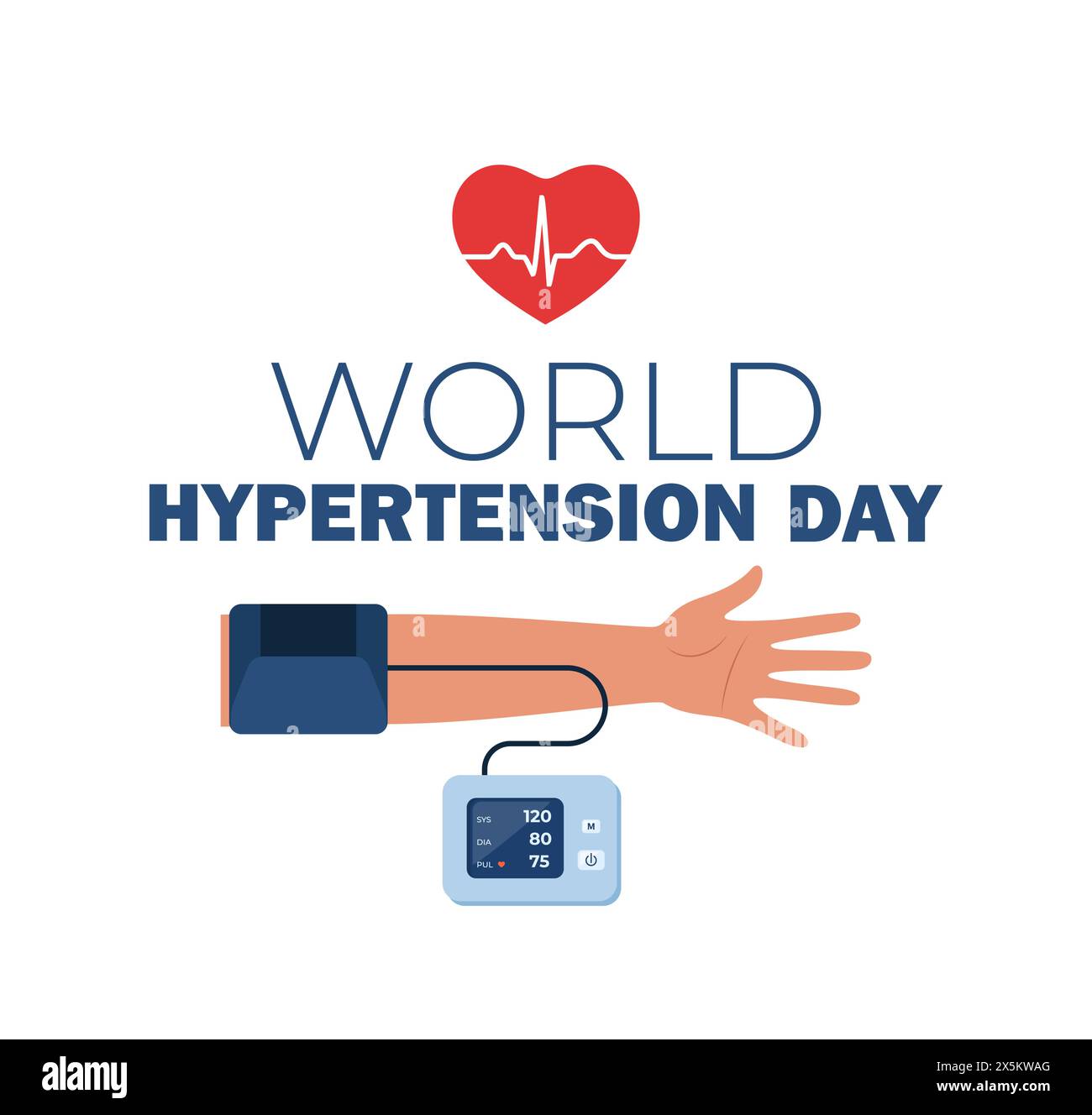 World Hypertension Day Concept. High Blood Pressure awareness ...