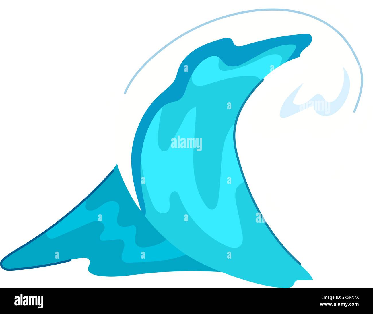 beach ocean waves cartoon vector illustration Stock Vector Image & Art ...