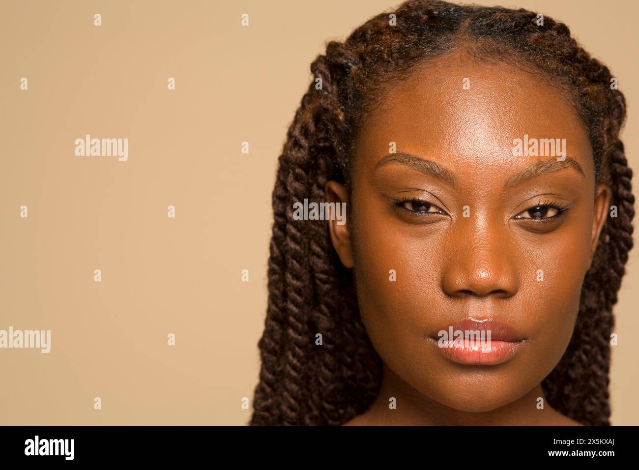 Close up african woman thinking hi-res stock photography and images - Alamy