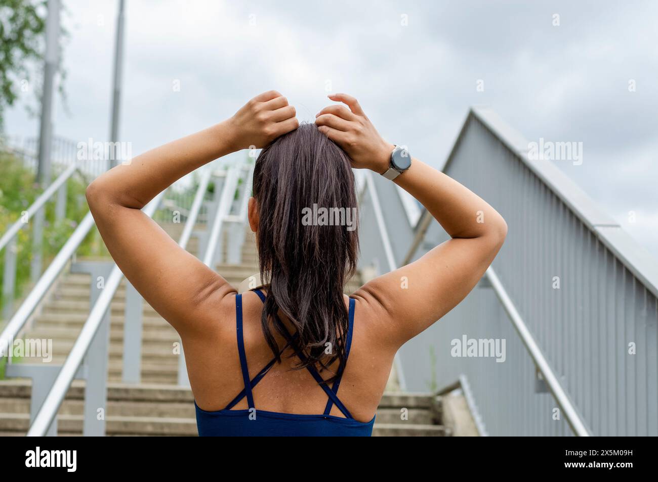 Ethnic woman standing arms hi-res stock photography and images - Alamy