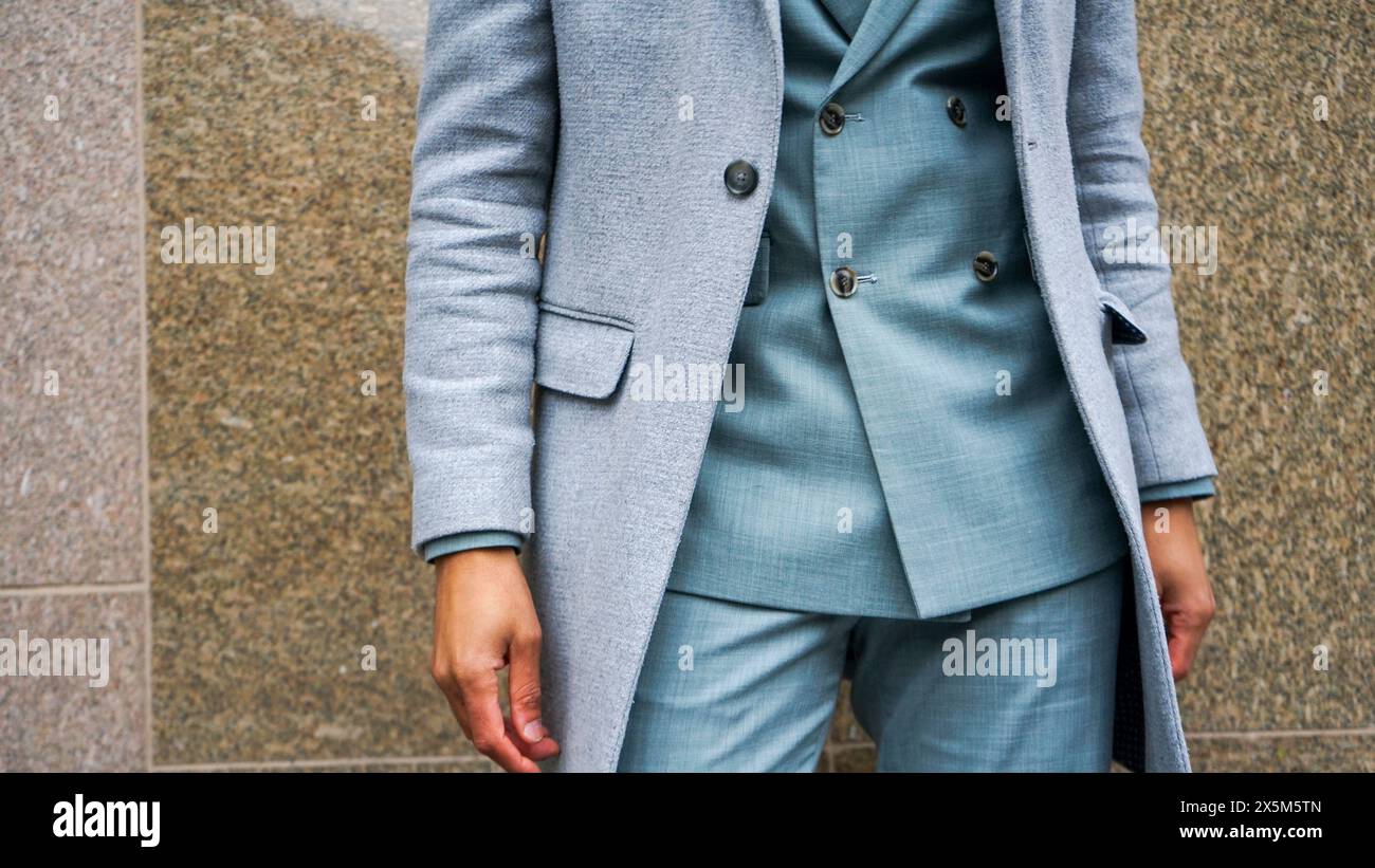 Mid section of man in business attire Stock Photo
