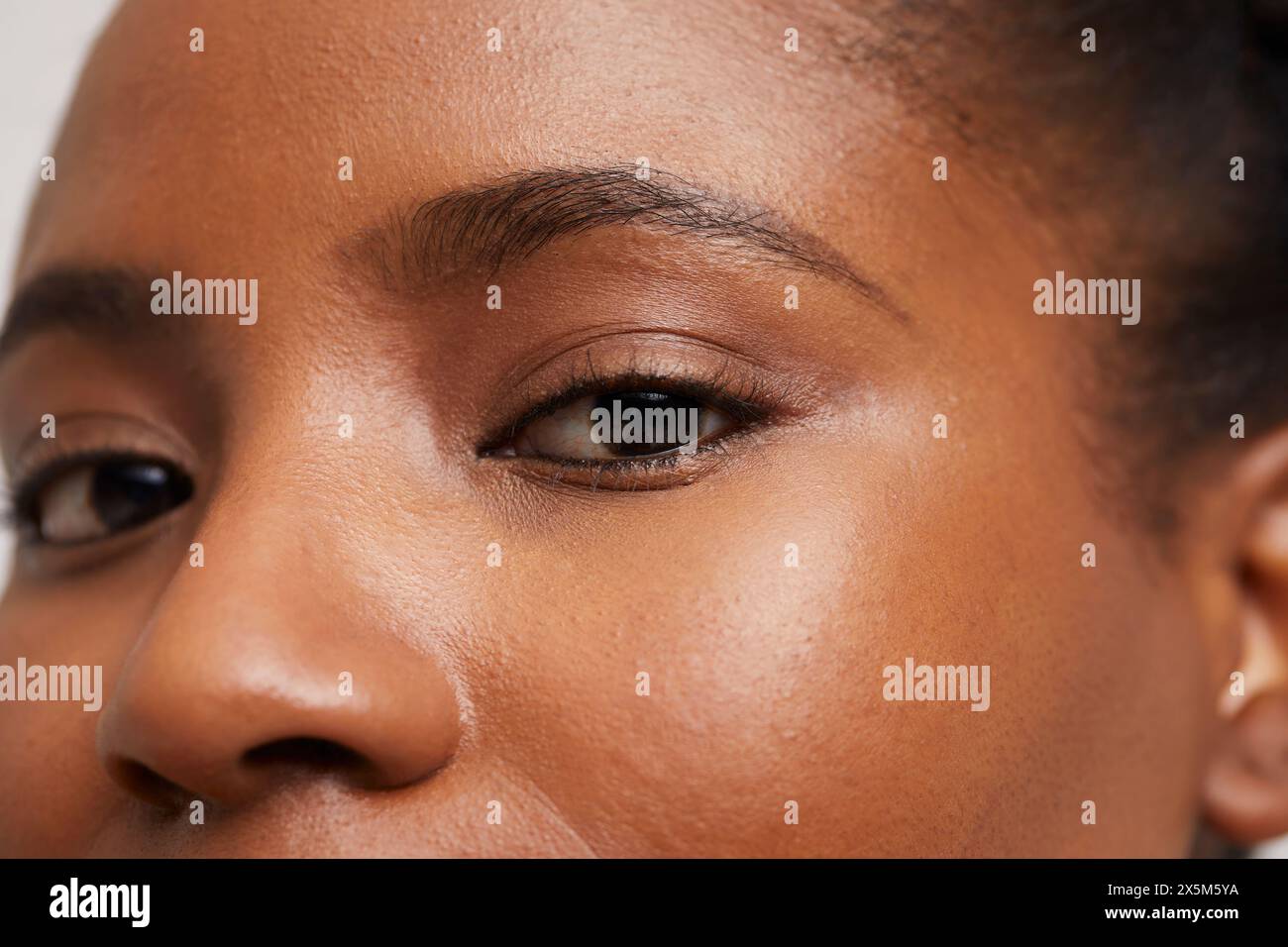 Close-up of womans face Stock Photo