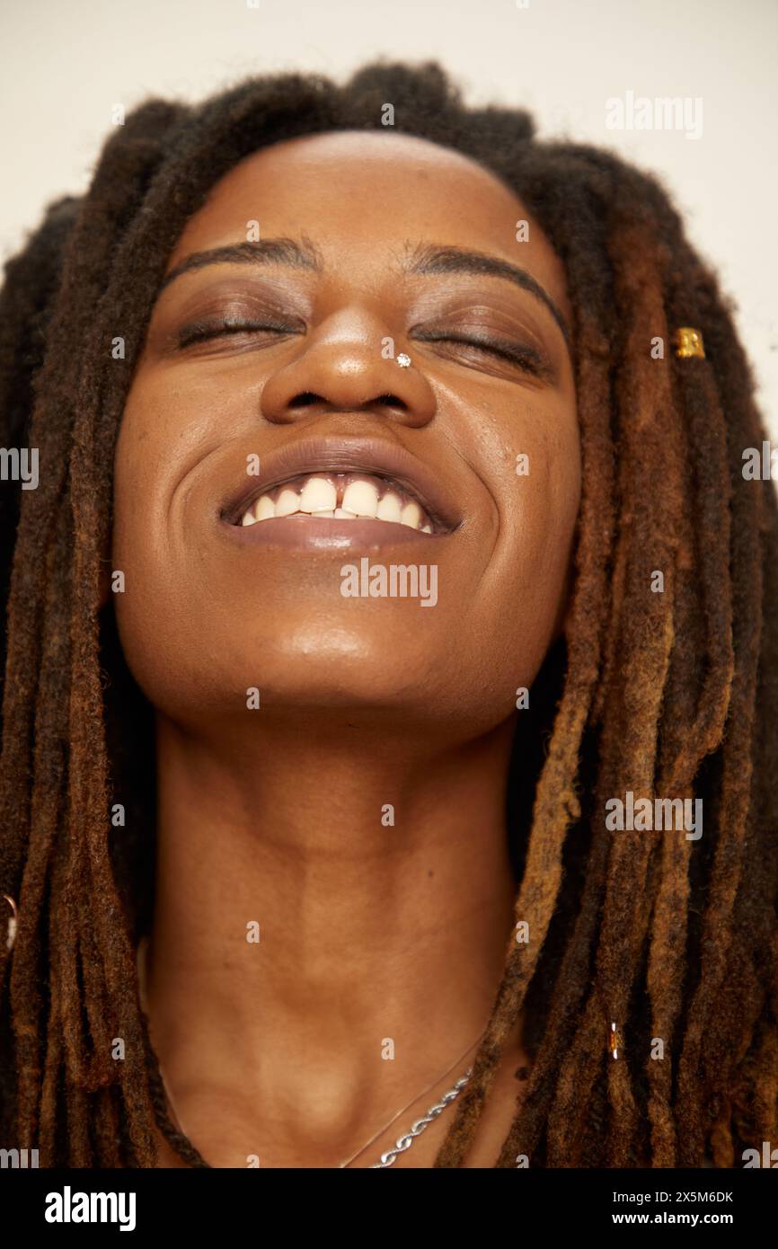 Nose piercing dreadlocks hi-res stock photography and images - Alamy