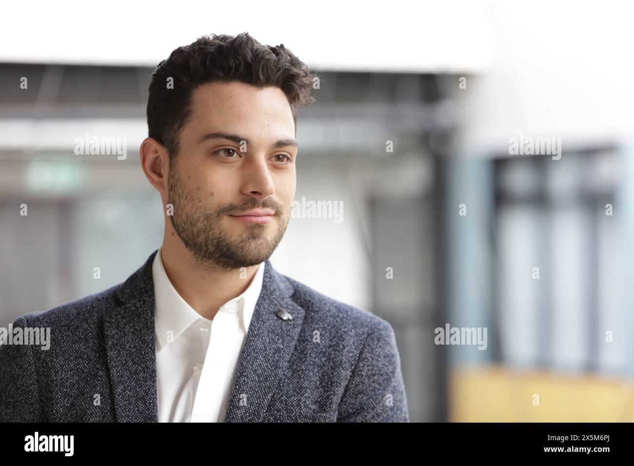 Young businessman in office Stock Photo