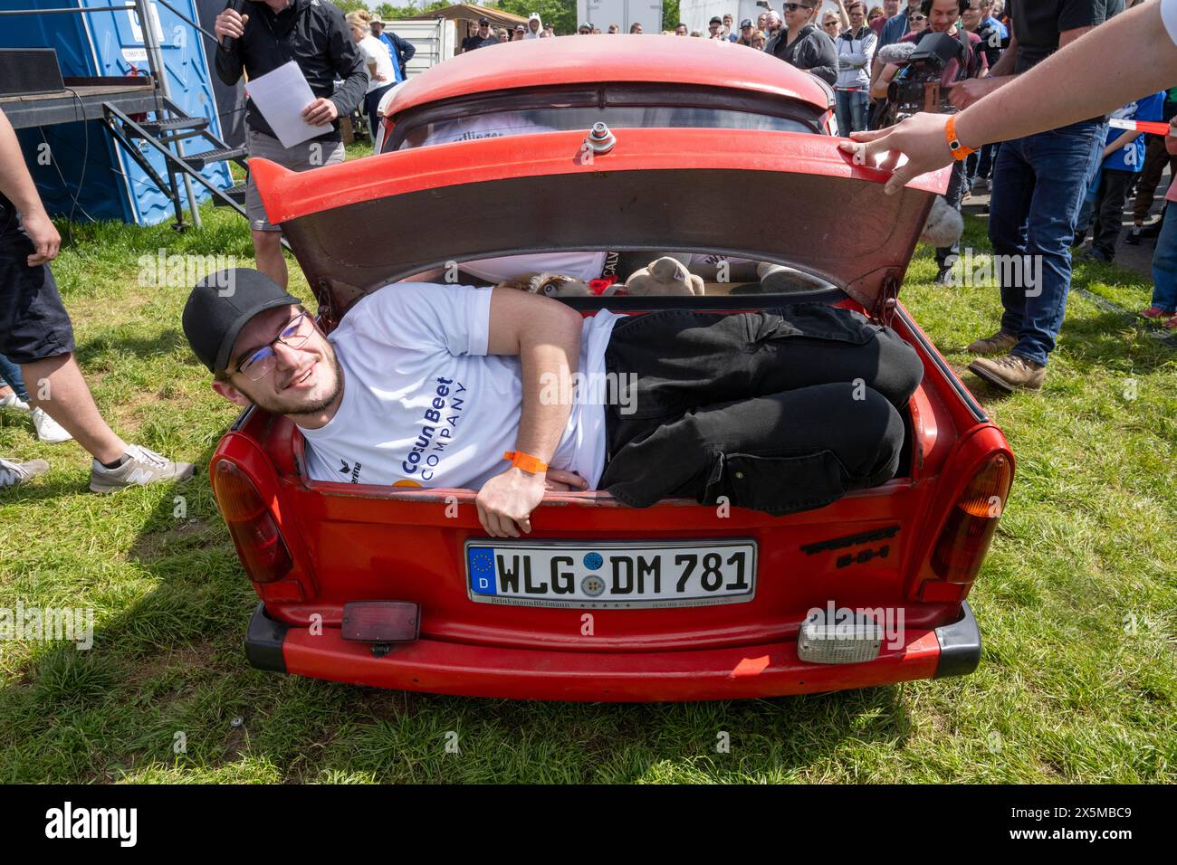 Anklam, Germany. 10th May, 2024. On Friday, numerous young men tried to
