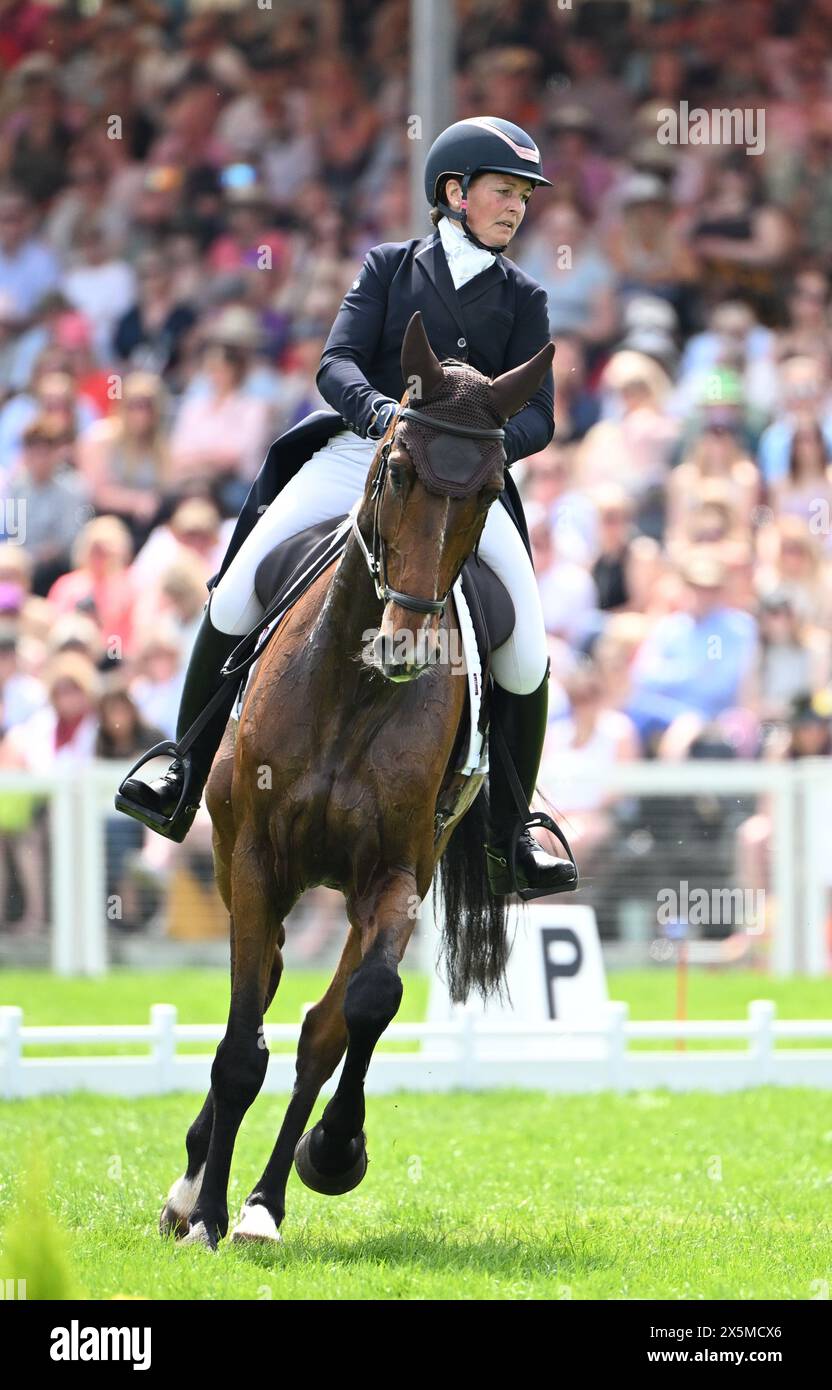 Badminton Estate, Gloucestershire, UK. 10th May, 2024. 2024 MARS Badminton Horse Trials Day 3; Selina Milnes (GBR) riding GELMER During the Dressage on Day 3 Credit: Action Plus Sports/Alamy Live News Stock Photo
