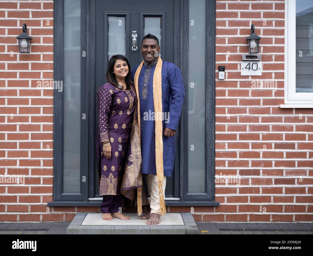 Indian couple in traditional clothing hi-res stock photography and ...
