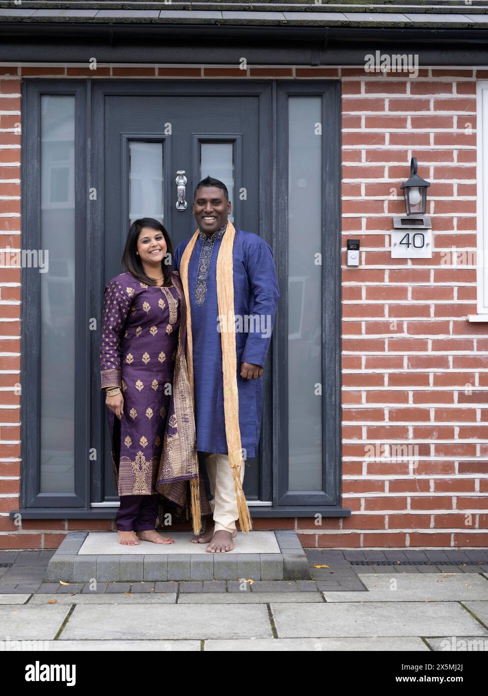 Indian couple in traditional clothing hi-res stock photography and ...