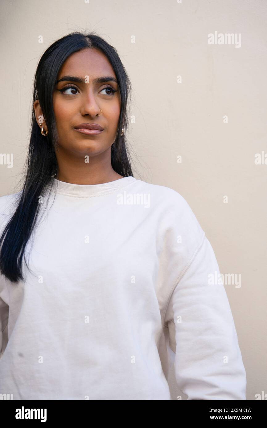 Woman white shirt hi-res stock photography and images - Alamy