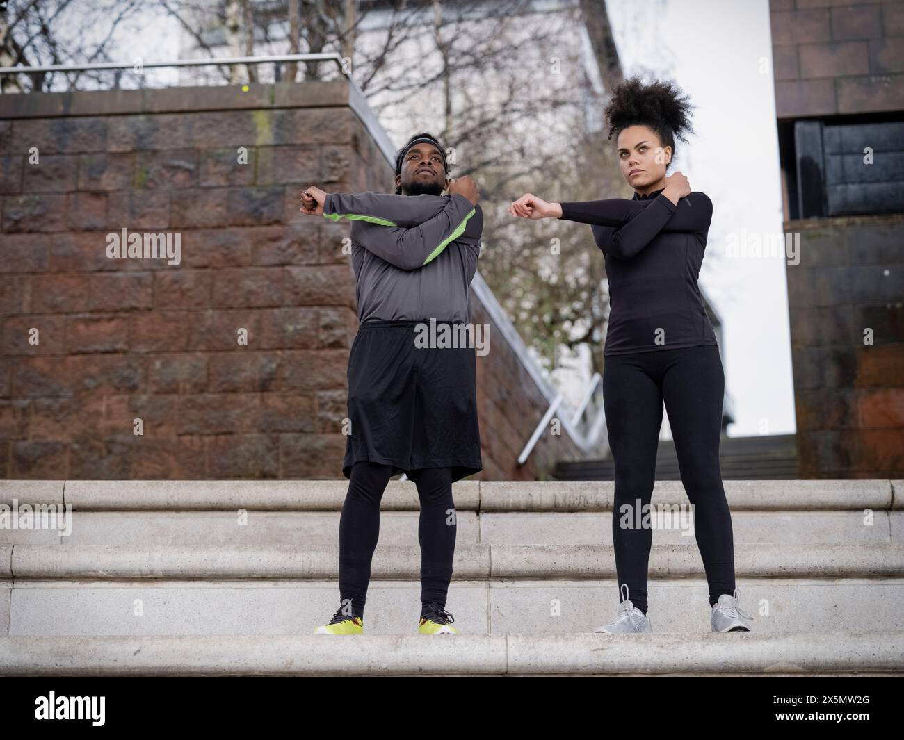 African american man stretching arm hi-res stock photography and images ...