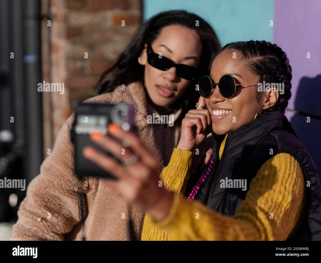 Two women taking selfies hi-res stock photography and images - Alamy
