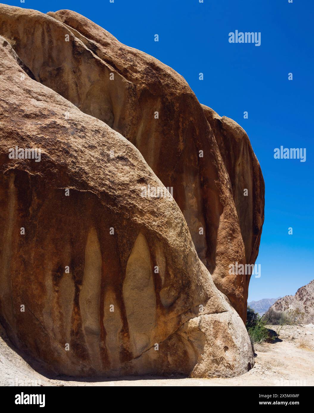 Hayfield Road off-ramp, Mojave Desert, California Stock Photo