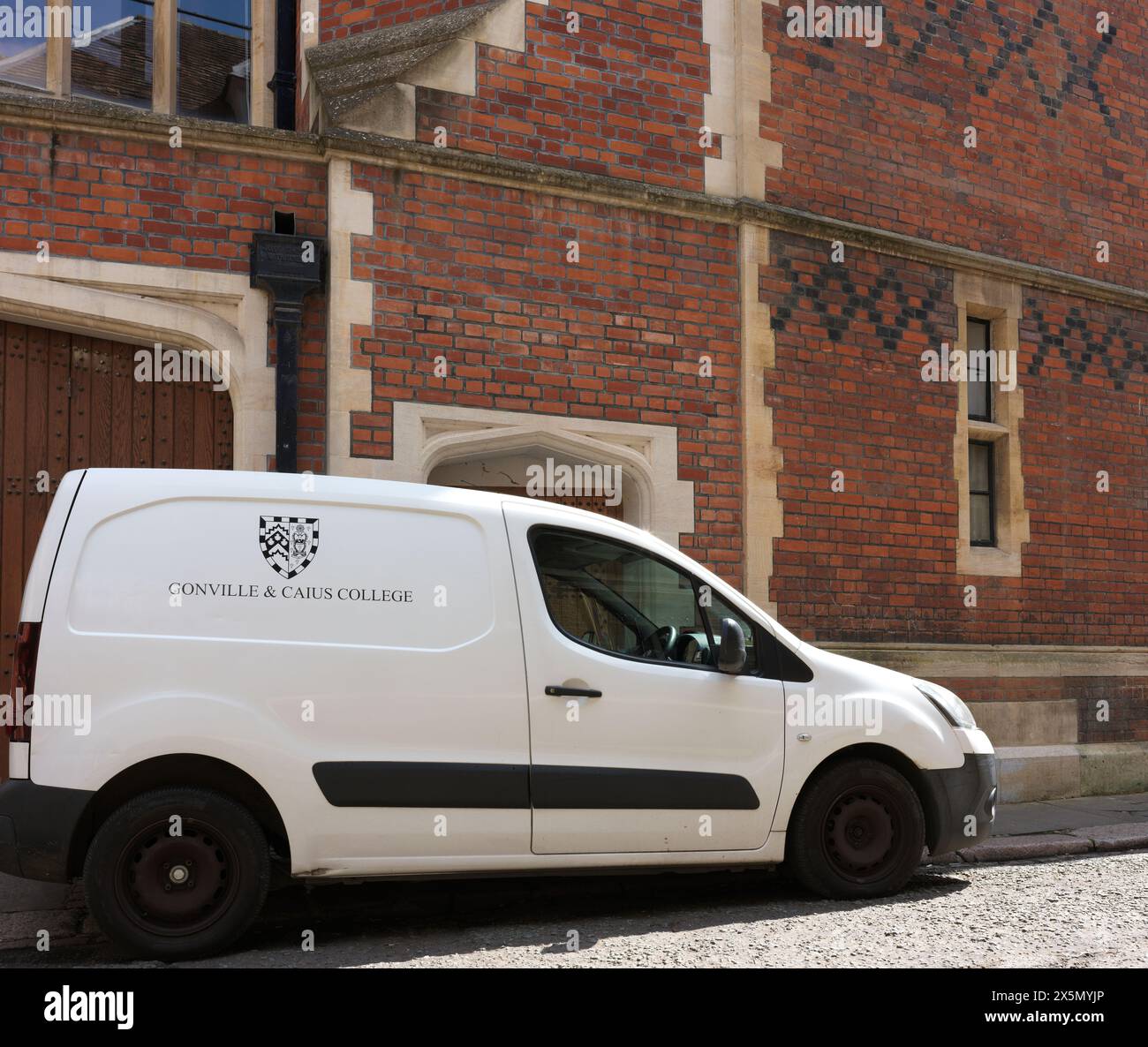 Van with Ganville & Caius College name and emblem, University of ...