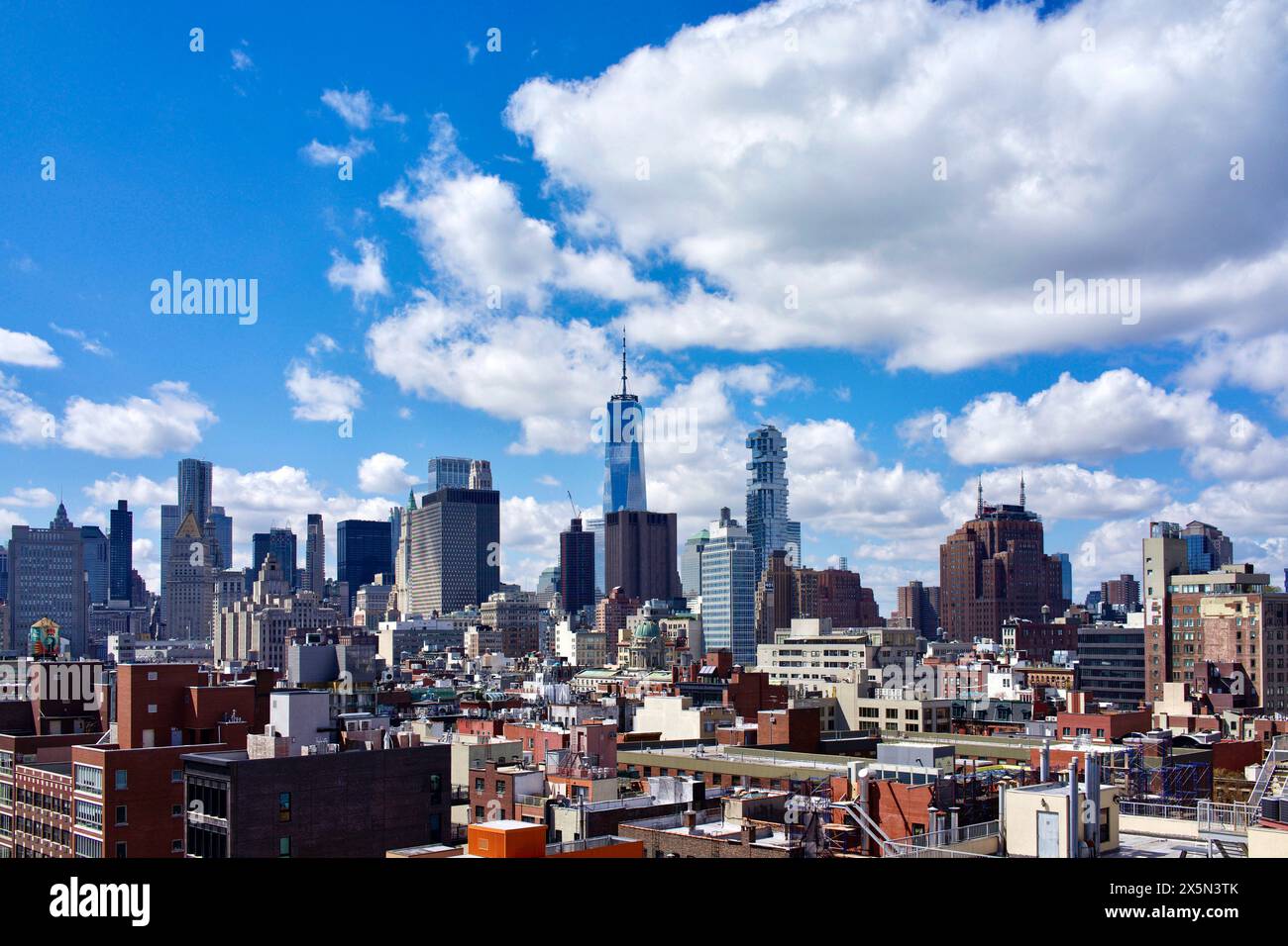 Usa, New York. View from the New Museum on the Bowery, Liberty Tower, far center. Stock Photo