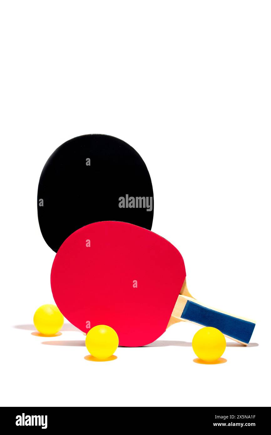 Two Table Tennis Rackets Two table tennis rackets on a white background Stock Photo - Alamy