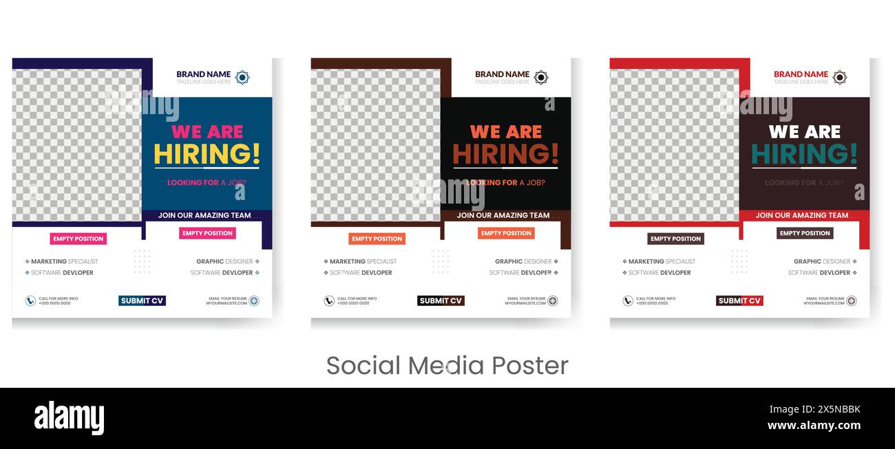 Modern recruitment poster megaphone Stock Vector Images - Alamy