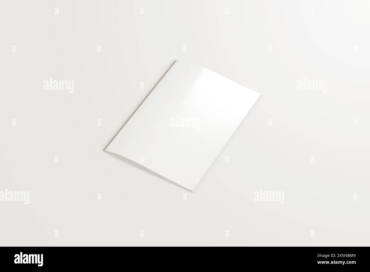 Vertical A4 Brochure Mockup 3D Rendering Stock Photo