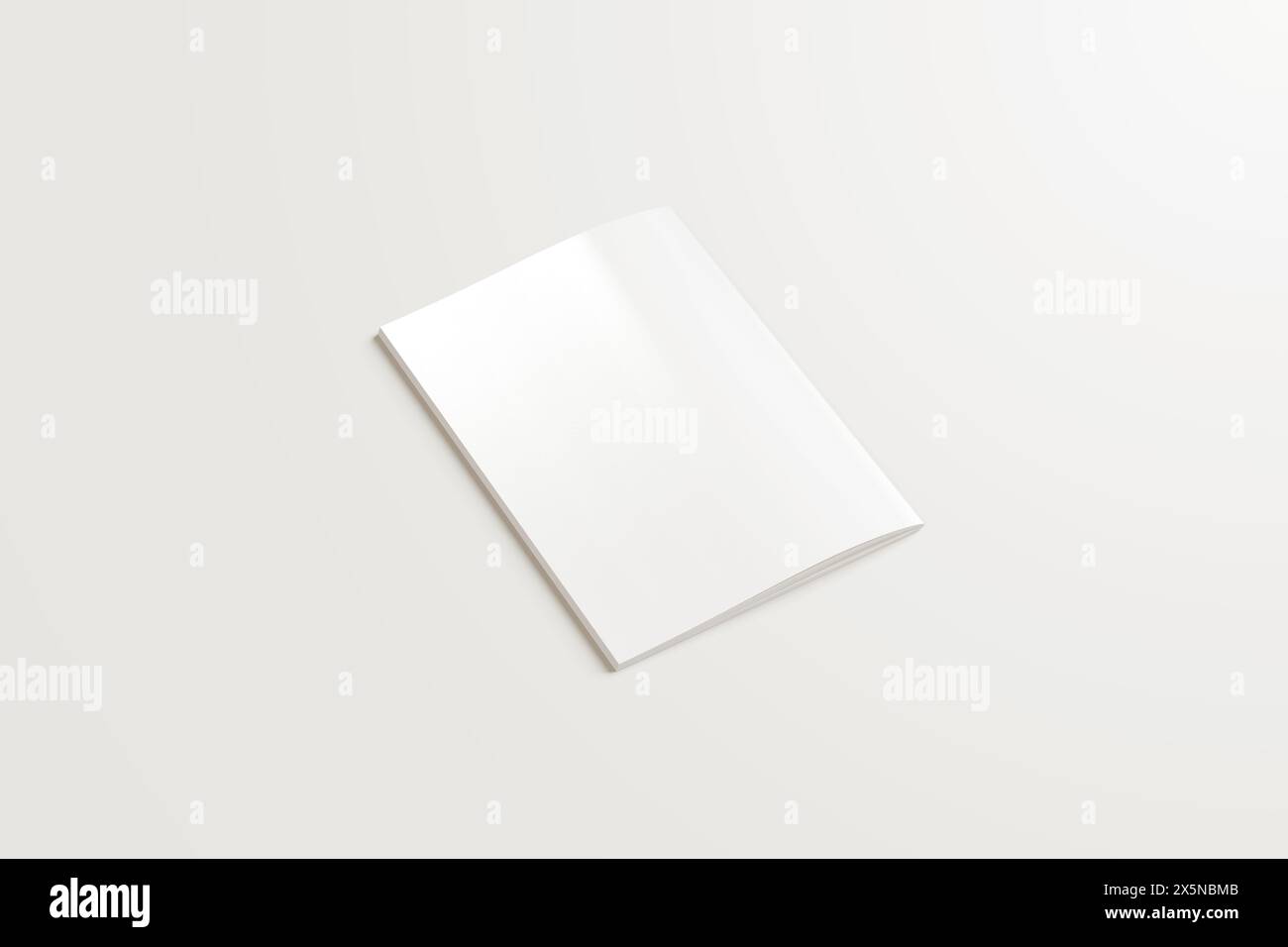 Vertical A4 Brochure Mockup 3D Rendering Stock Photo