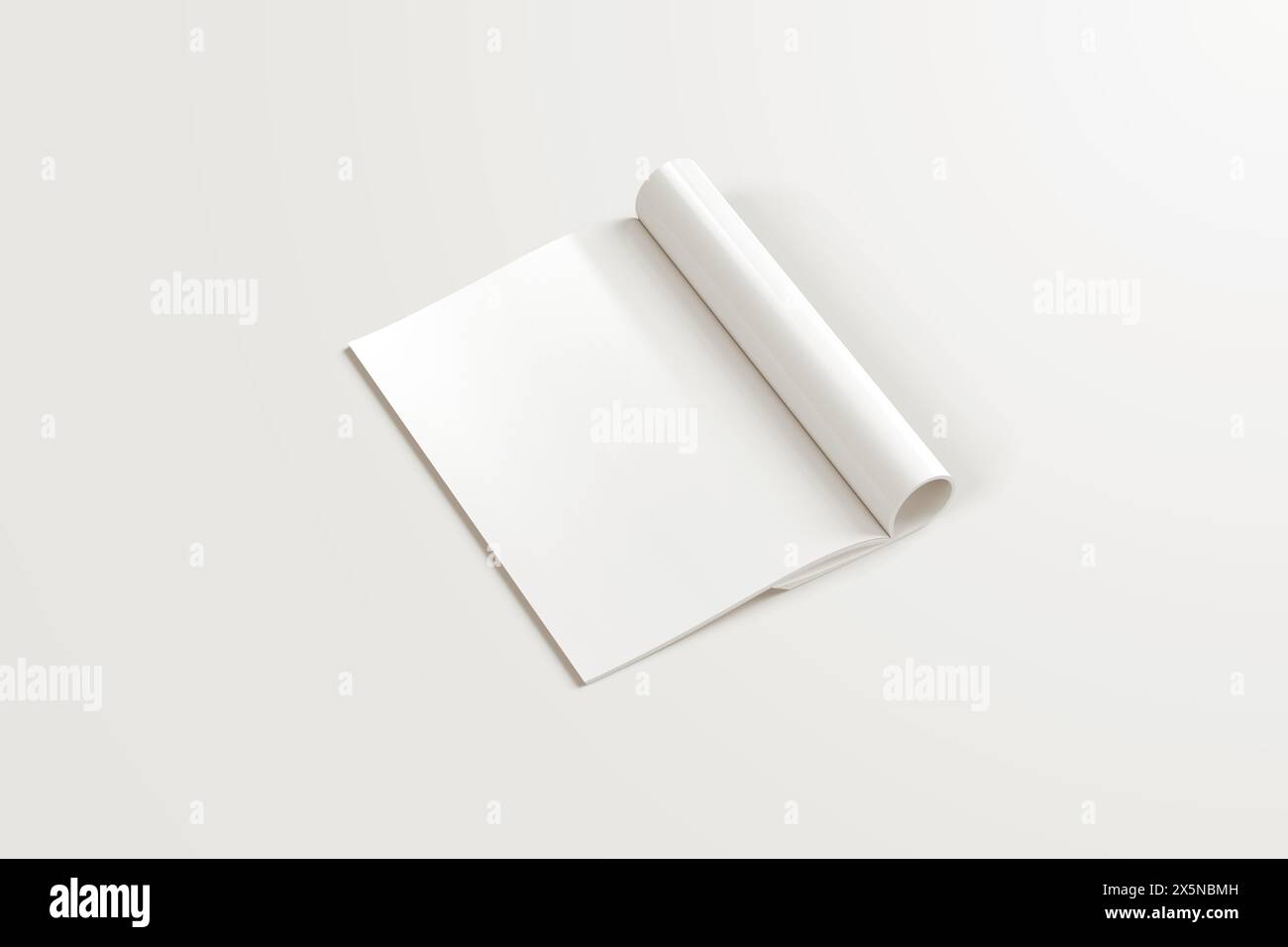 Vertical A4 Brochure Mockup 3D Rendering Stock Photo