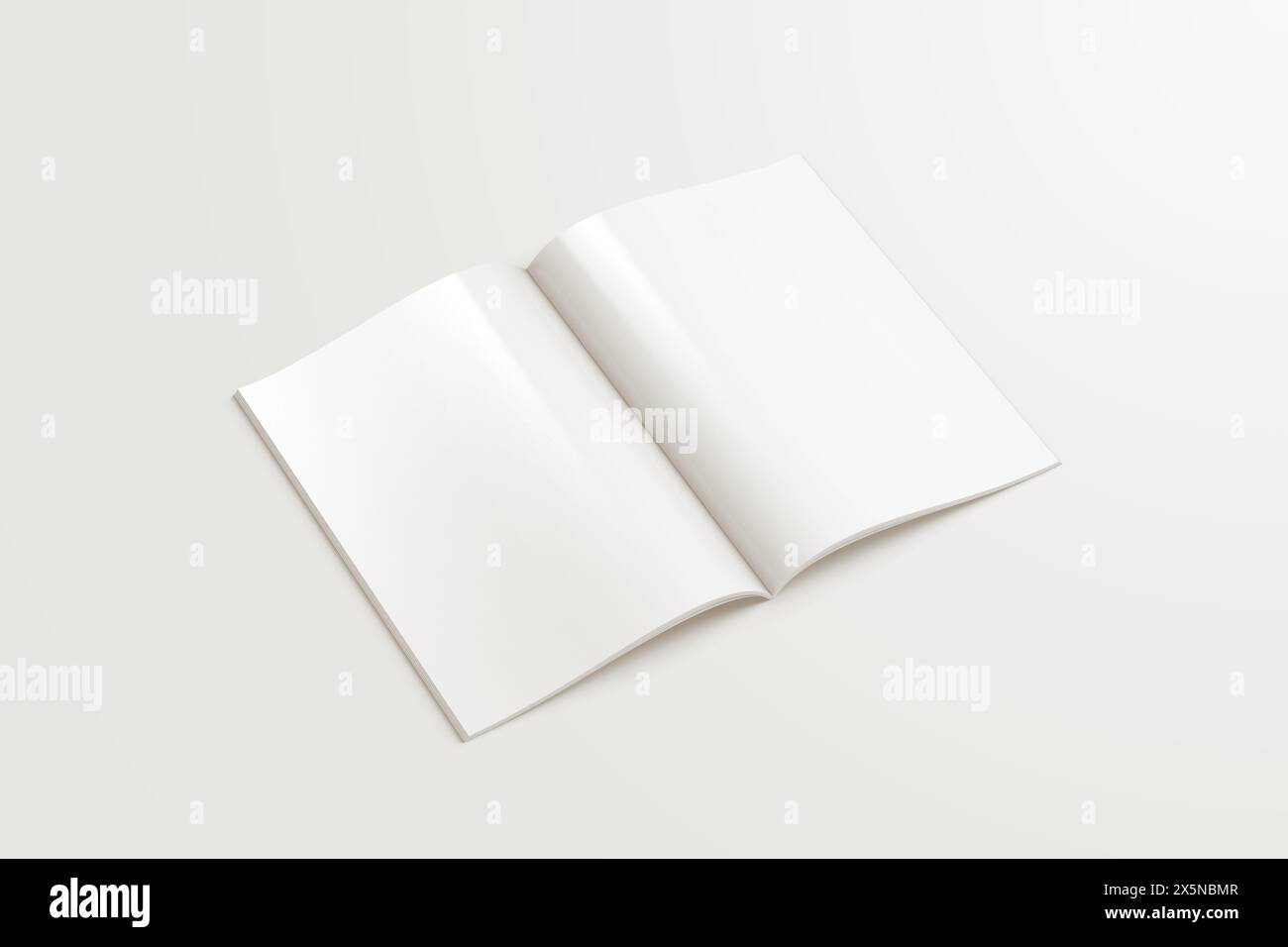 Vertical A4 Brochure Mockup 3D Rendering Stock Photo