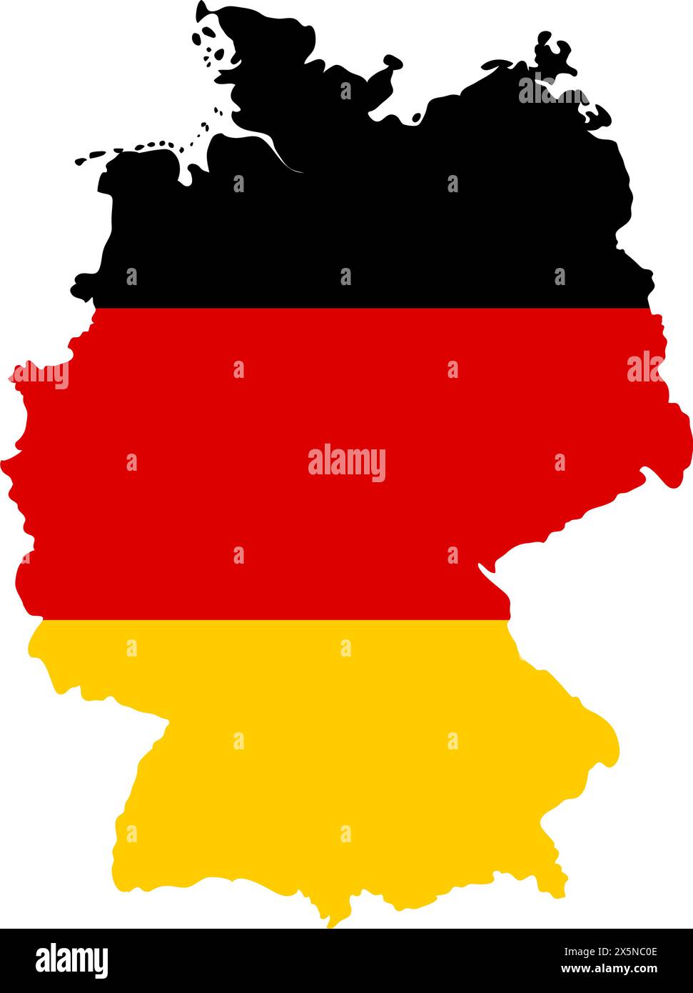 Germany map with colors of germany flag. vector illustration Stock ...