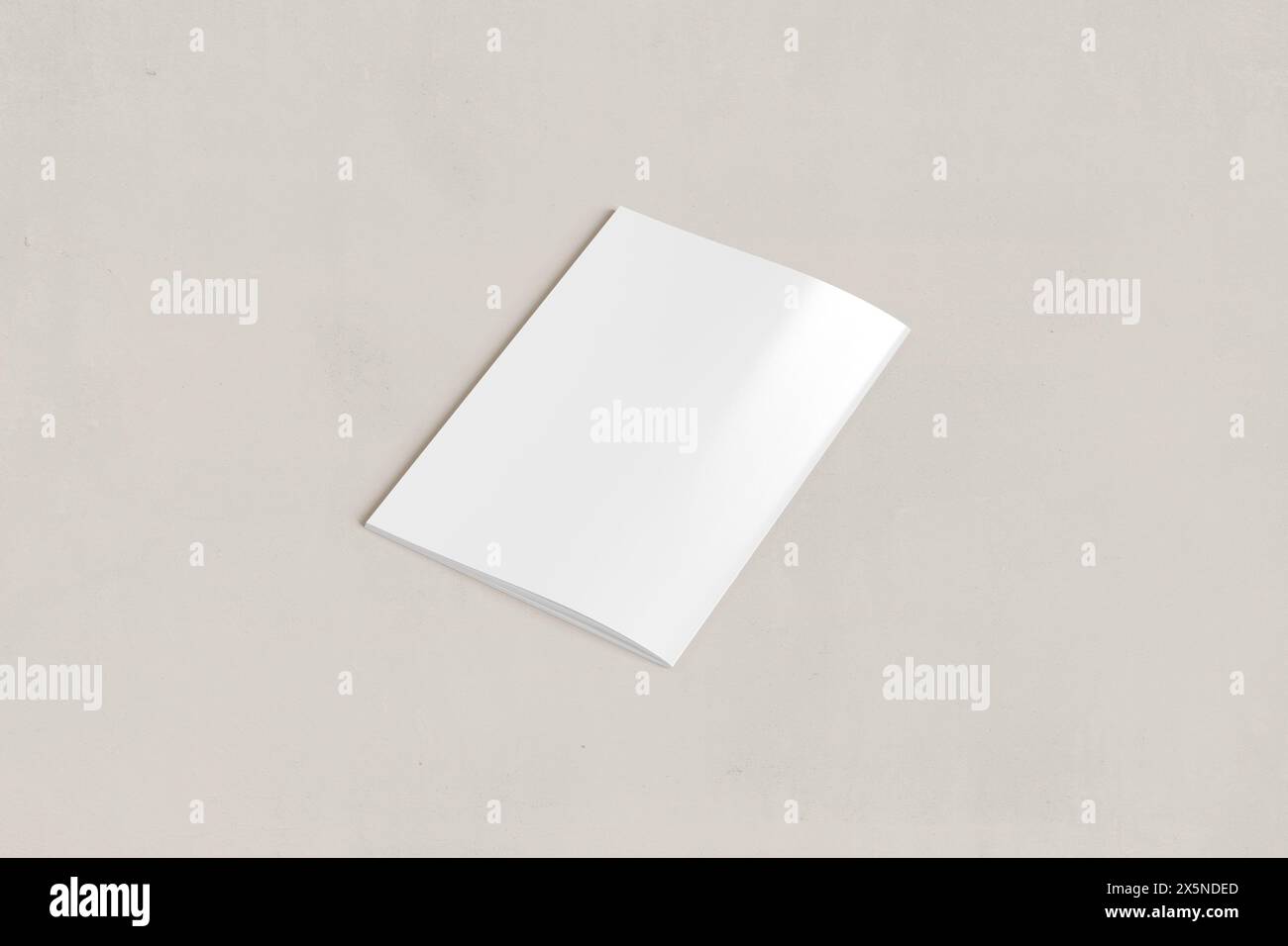 Vertical A4 Brochure Mockup 3D Rendering Stock Photo