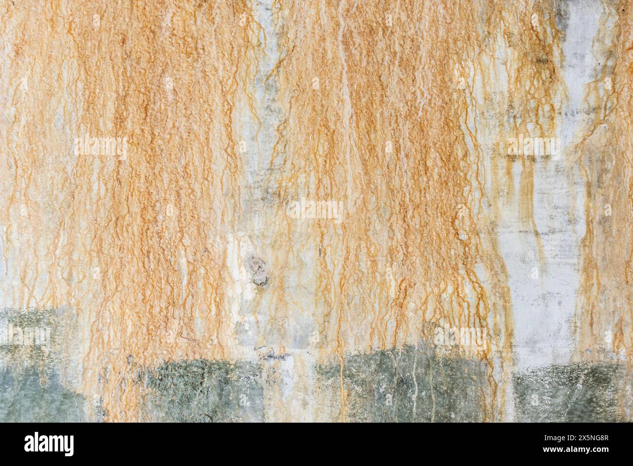 USA, Washington State, Whidbey Island. Fort Casey Historical State Park, rusty wall abstract Stock Photo