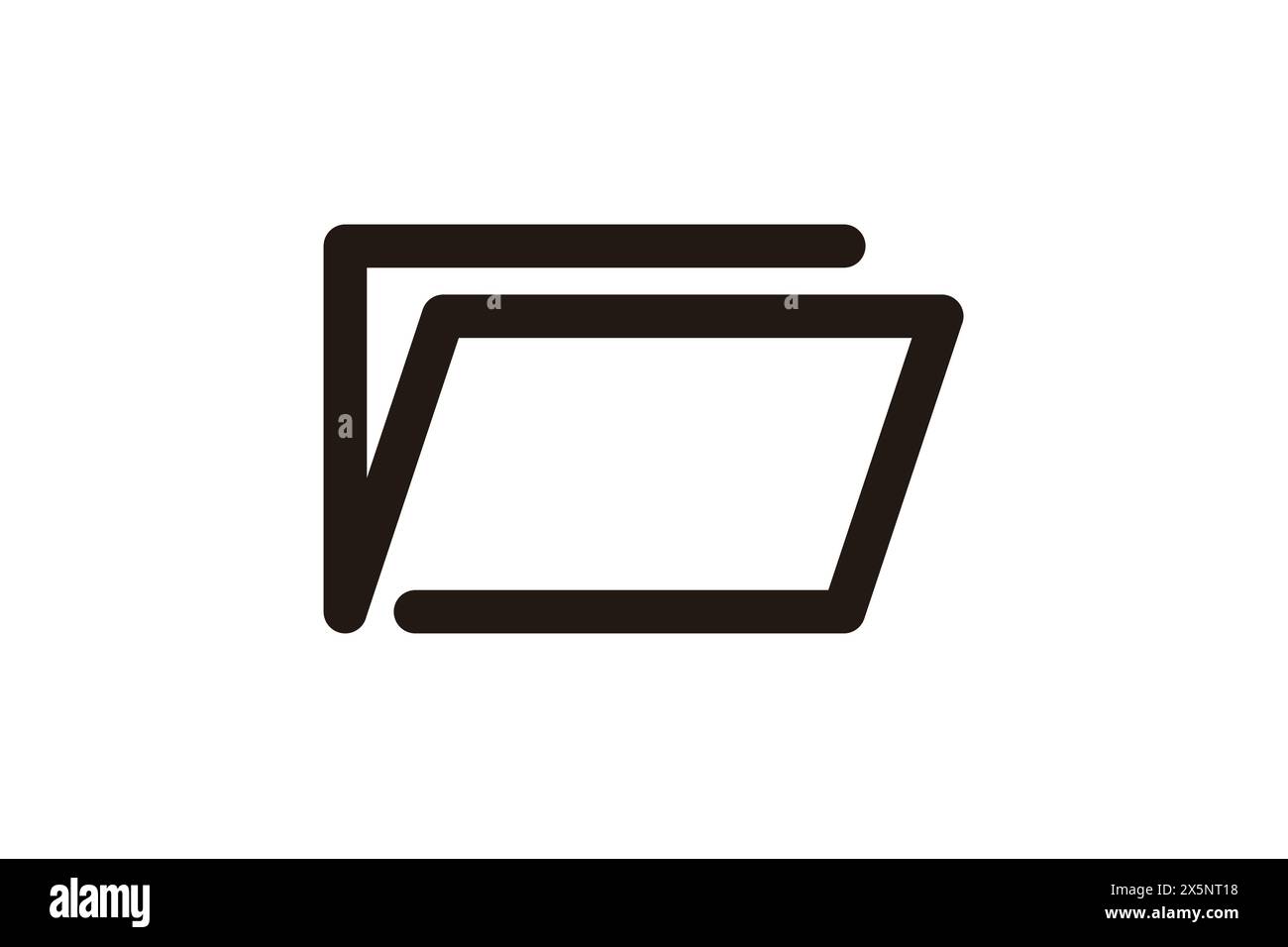 Document icon vector in line art style design concept template. Stock Vector