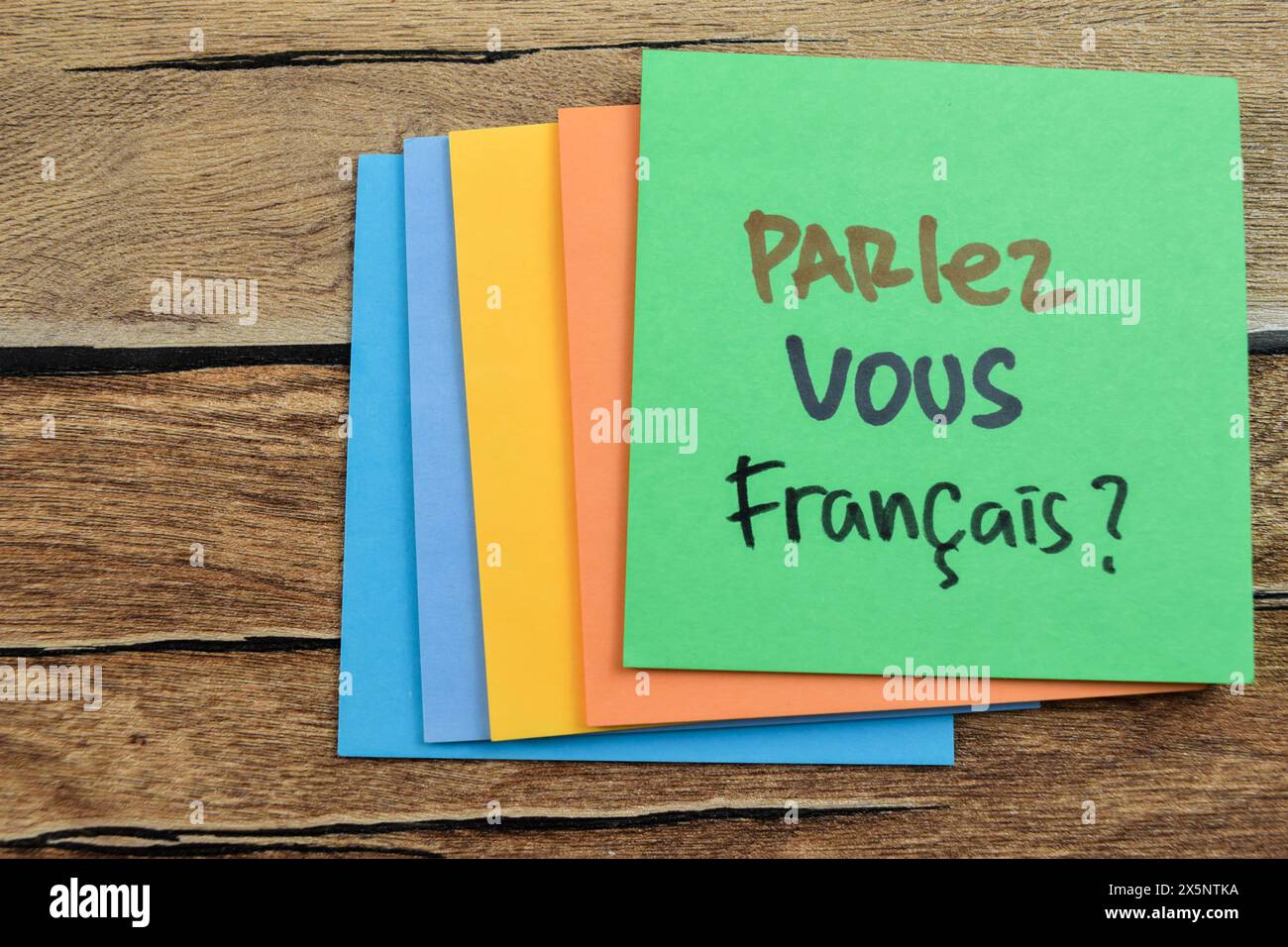 Parlez-vous francais (translation: do you speak french) language