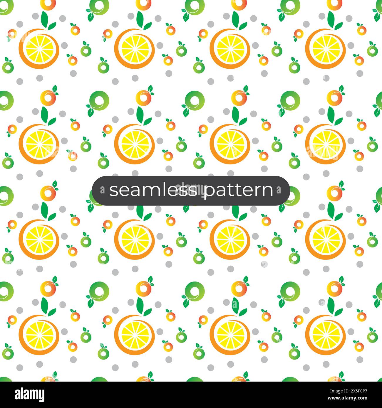 orange fruit background with seamless patern style Stock Vector Image ...