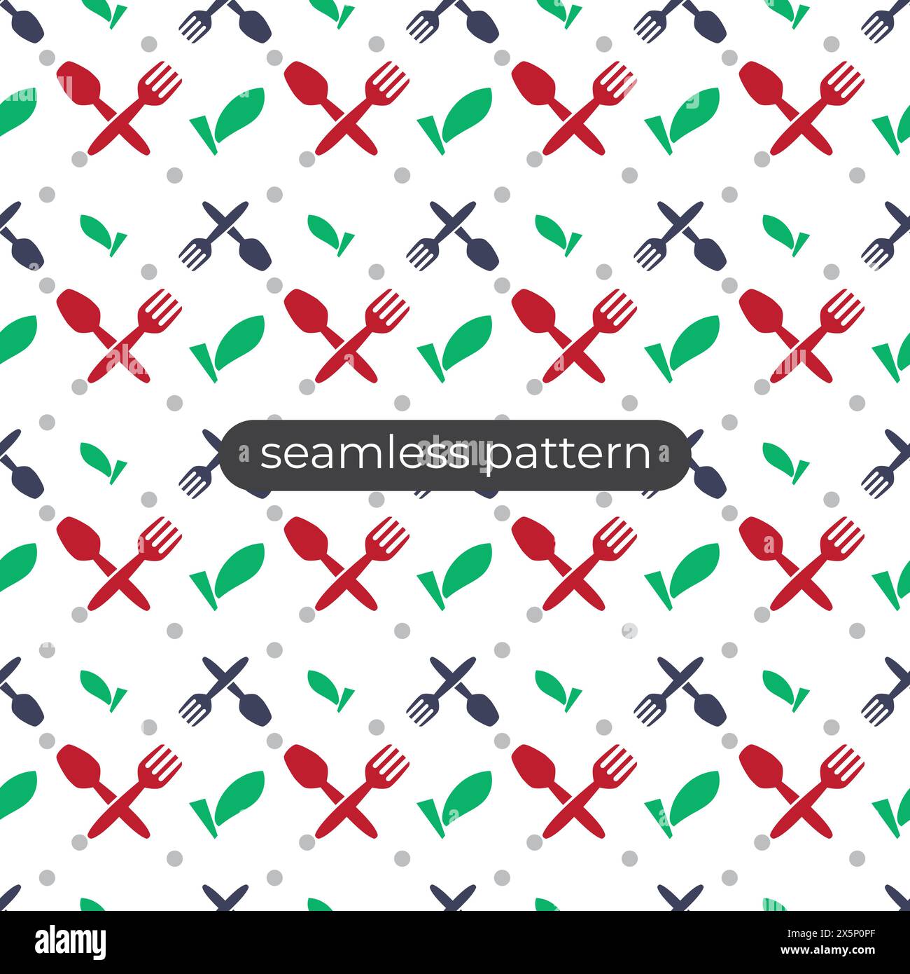 forks and spoon background with seamless patern style Stock Vector